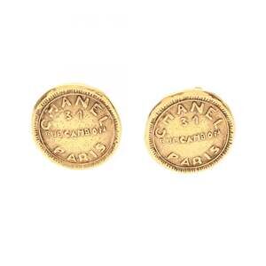 Chanel Earrings Logo Gold-Tone Metal #247169C73B